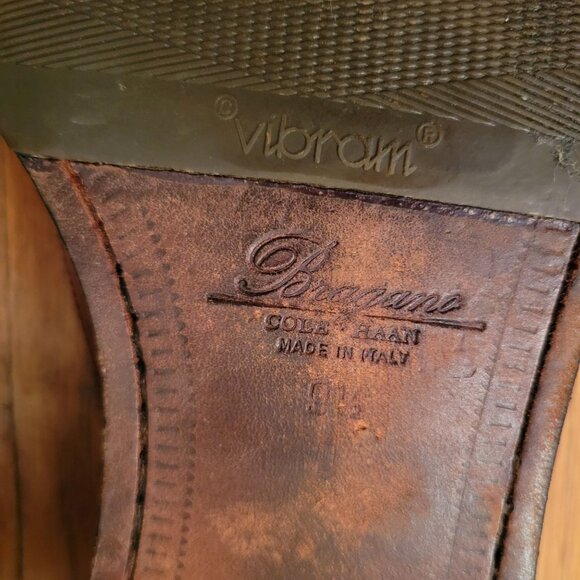 Cole Haan Bragano Brown Italian Leather Loafers Kiltie Fringe Buckle 10D Vibram - Picture 3 of 11